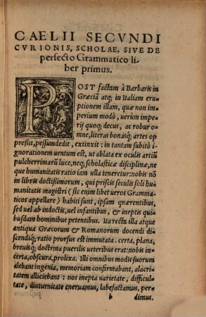 Caelii Secundi Curionis Schola, sive de perfecto Grammatico : libri tres