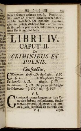 Caput II. De Criminibus Et Poenis.