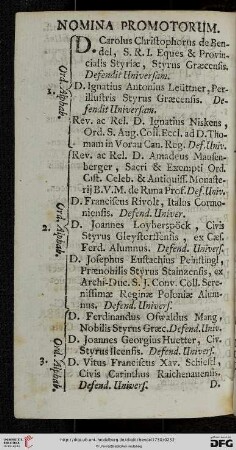 Nomina Promotorum