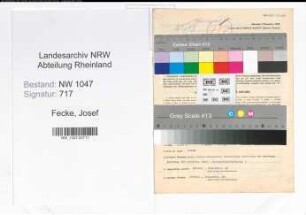 Entnazifizierung Josef Fecke , geb. 27.07.1897 (Beamter)