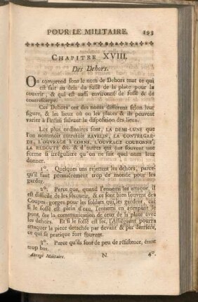 Chapitre XVIII. Des Dehors