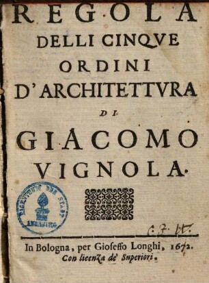 Regola delli cinque ordini d'architettura
