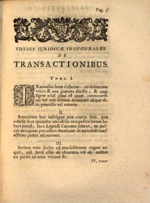 Theses iur. inaug. de transactionibus