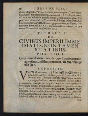 Titulus X. De Civibus Imperii Immediatis, Non Tamen Statibus.