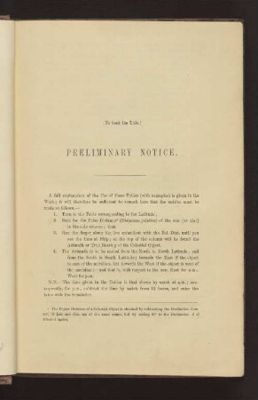 PRELIMINARY NOTICE