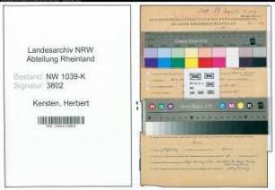 Entnazifizierung Herbert Kersten , geb. 28.04.1912 (Parkettpfleger)