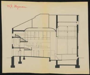 Stadttheater, Hagenau: Längsschnitt 1:100