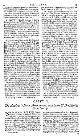 Capvt V. De Adalberto Duce Alemanniæ, Etichonis & Bersuindæ filio, & liberis ejus.