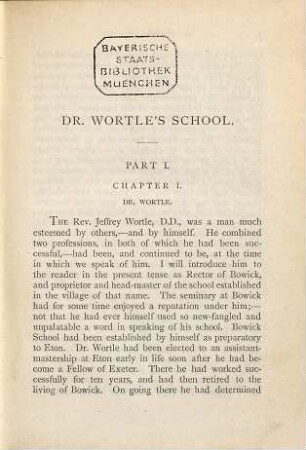 Dr. Wortle's school : a novel