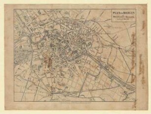 Plan von Berlin mit Bezeichnung der Barricaden am 18 u. 19ten März 1848.