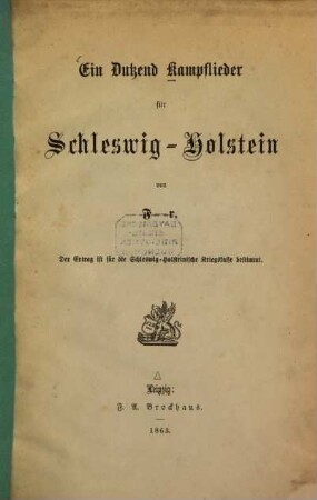 Ein Dutzend Kampflieder für Schleswig-Holstein