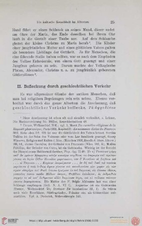 II. Befleckung durch geschlechtlichen Verkehr