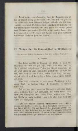 II. Notizen über die Landwirthschaft in Westflandern.