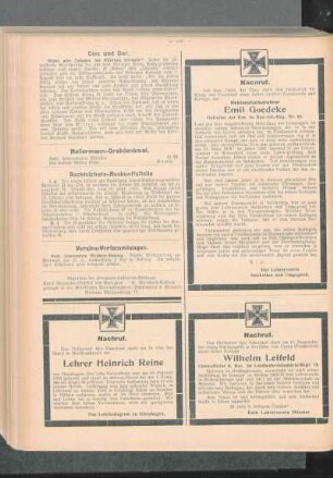 Nachruf : [Lehrer Heinrich Reine]