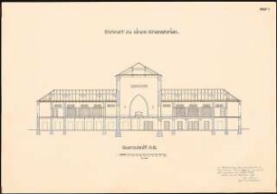 Krematorium: Querschnitt A-B 1:100