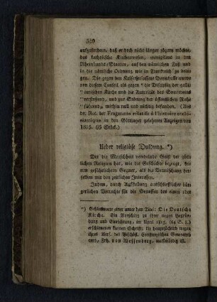 Ueber religiöse Duldung.