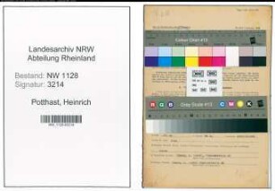 Entnazifizierung Heinrich Potthast , geb. 18.04.1910 (Polizist)