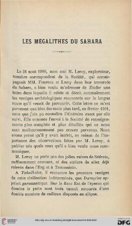 Sér. 4: Les mégalithes du Sahara
