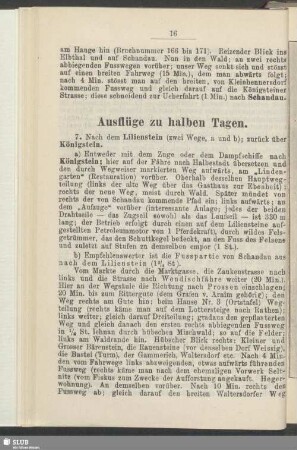 Ausflüge zu halben Tagen