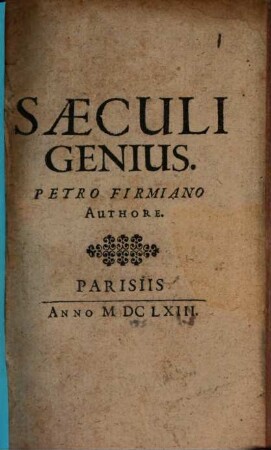 Saeculi genius