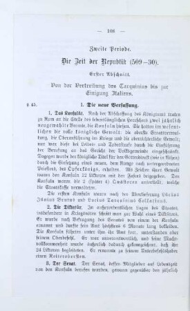 Erster Abschnitt. Von der Vertreibung des Tarquinius bis zur Einigung Italiens