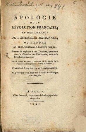 Apologie de la révolution française