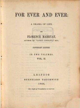 For ever and ever : a drama of life, 2