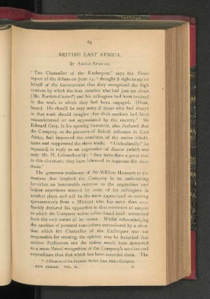 British East Africa.
