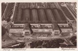 Leipzig: Hauptbahnhof, Fliegeraufnahme