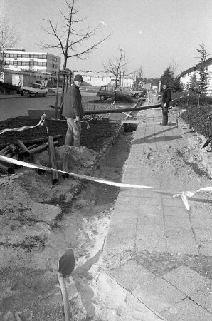 Verkabelung von Neubaugebieten für Kabelfernsehen und Bildschirmtext (Breitband-Kommunikation) durch das Fernmeldeamt Karlsruhe