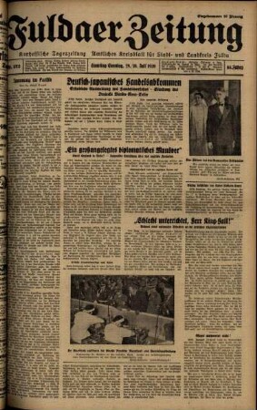 Ausgabe vom Samstag, den 29. Juli 1939.