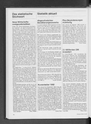 Statistik aktuell