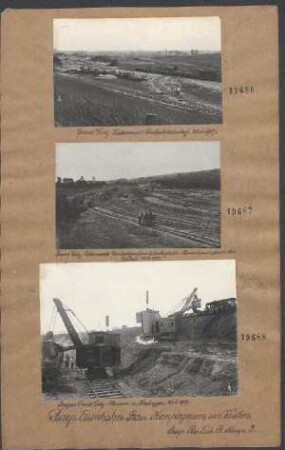 Grand Verly-Vadencourt Umlagegruppenbetriebsgleise. Durchbruch durch den Damm