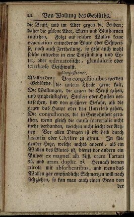 Wallen des Geblüths.