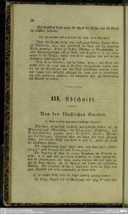 III. Abschnitt. Von den künstlichen Steinen