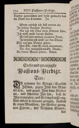 534-553, Sechs und zwanzigste Passions-Predigt