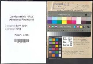 Entnazifizierung Erna Kilian , geb. 01.12.1903 ()