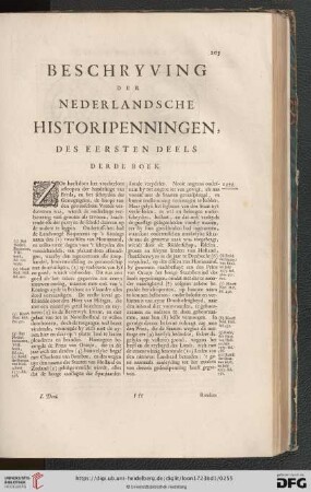 Beschryving der Nederlandsche Historipenningen, des eersten Deels derde Boek
