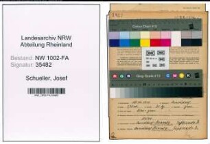 Entnazifizierung Josef Schueller, geb. 18.10.1911 (Metzger)
