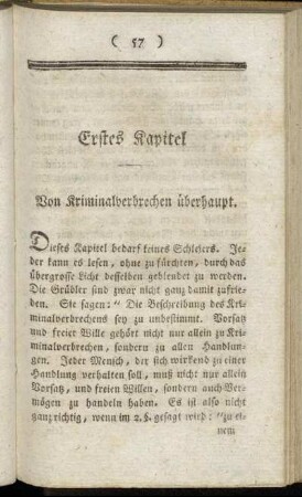 Erstes Kapitel. Von Kriminalverbrechen überhaupt.