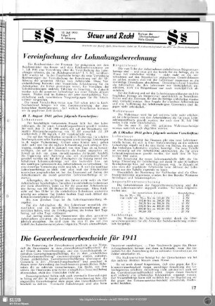 Steuer und Recht (4. Jahrgang, Folge 7)
