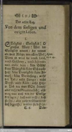 Der achte Tag. Von dem seeligen und ewigen Leben