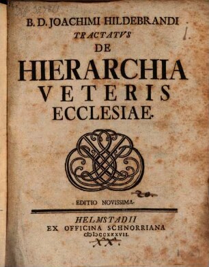 Tractatus de hierarchia veteris ecclesiae