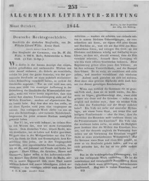 Wilda, W. E.: Geschichte des deutschen Strafrechts. Bd. 1. Das Strafrecht der Germanen. Halle: Schwetschke 1842