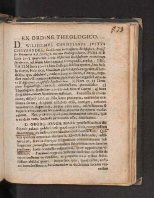 Ex Ordine Theologico.