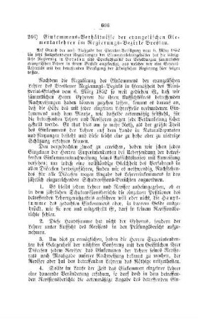 Einkommens-Verhältnisse der evangelischen Elementarlehrer im Regierungs-Bezirk Breslau : [III. Seminarien, Bildung der Lehrer und deren persönliche Verhältnisse]