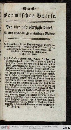 Der vier und vierzigste Brief
