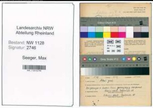 Entnazifizierung Max Seeger , geb. 02.06.1896 (Polizist)