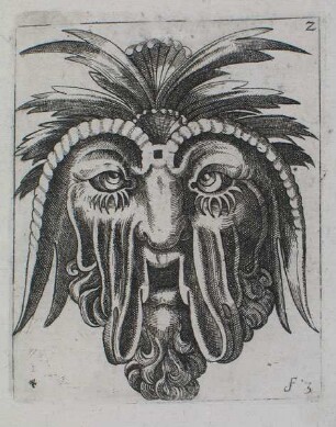 Grafik (Ornamentstich: Grotteske Maske)