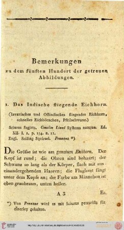 Bemerkungen zu dem fünften Hundert der getreuen Abbildungen